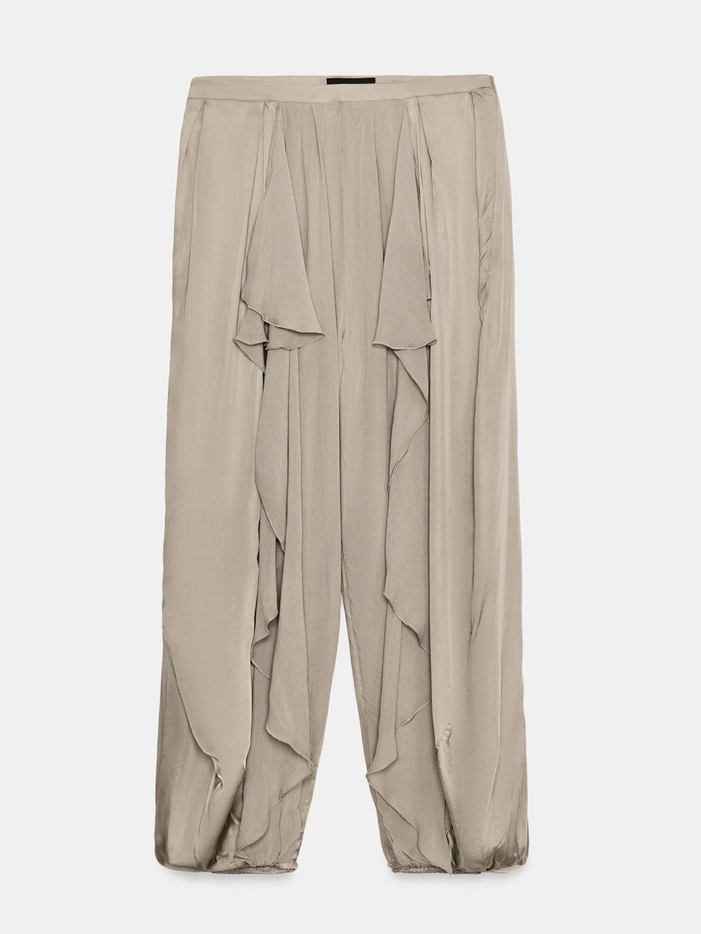 ZW COLLECTION RUFFLED BLOOMER PANTS
Zara Taupe Wide-Leg Draped Pants - Picture 4 of 9